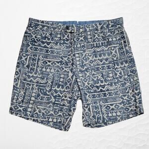 Quaker Marine Supply Woven Chino Shorts 8" Mens 38 Cotton Linen Blend Worn Once
